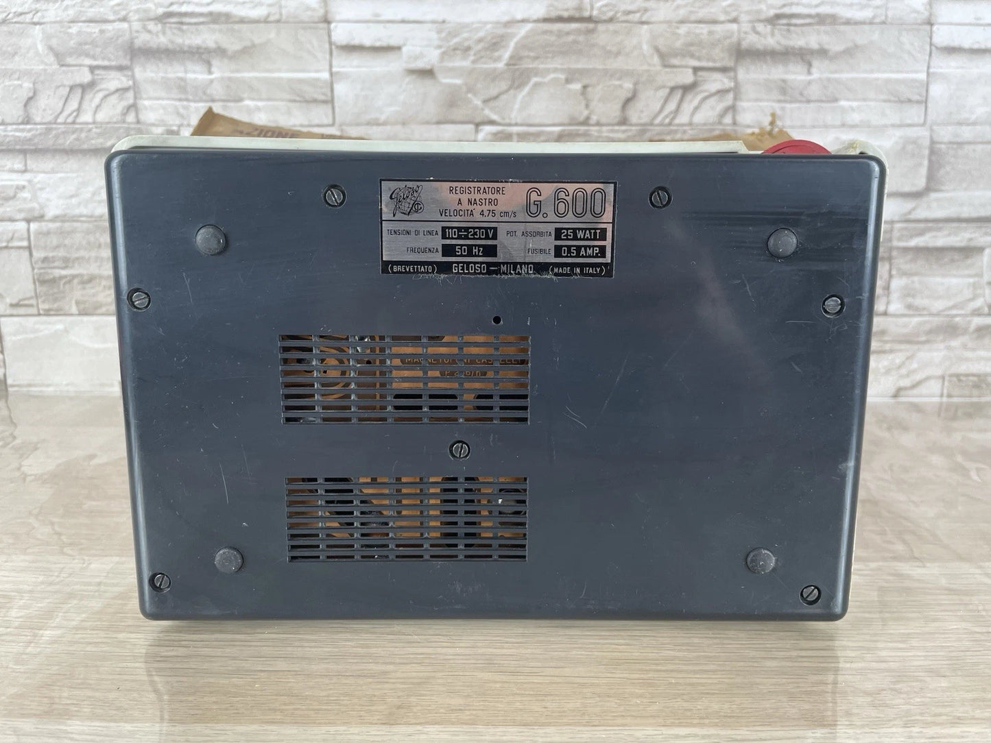 Magnetofono A Bobine Geloso G-600 Registratore Vintage Epoca Anni 60 E Cavo