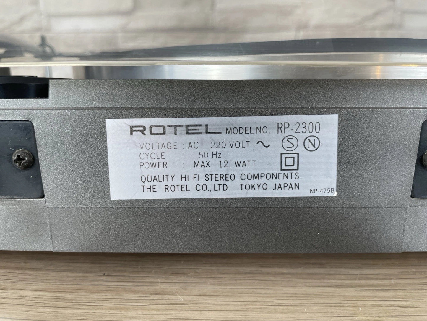 Giradischi Rotel RP-2300 Per Vinili 33 45 Giri Belt Drive Vintage Anni 80 Grigio