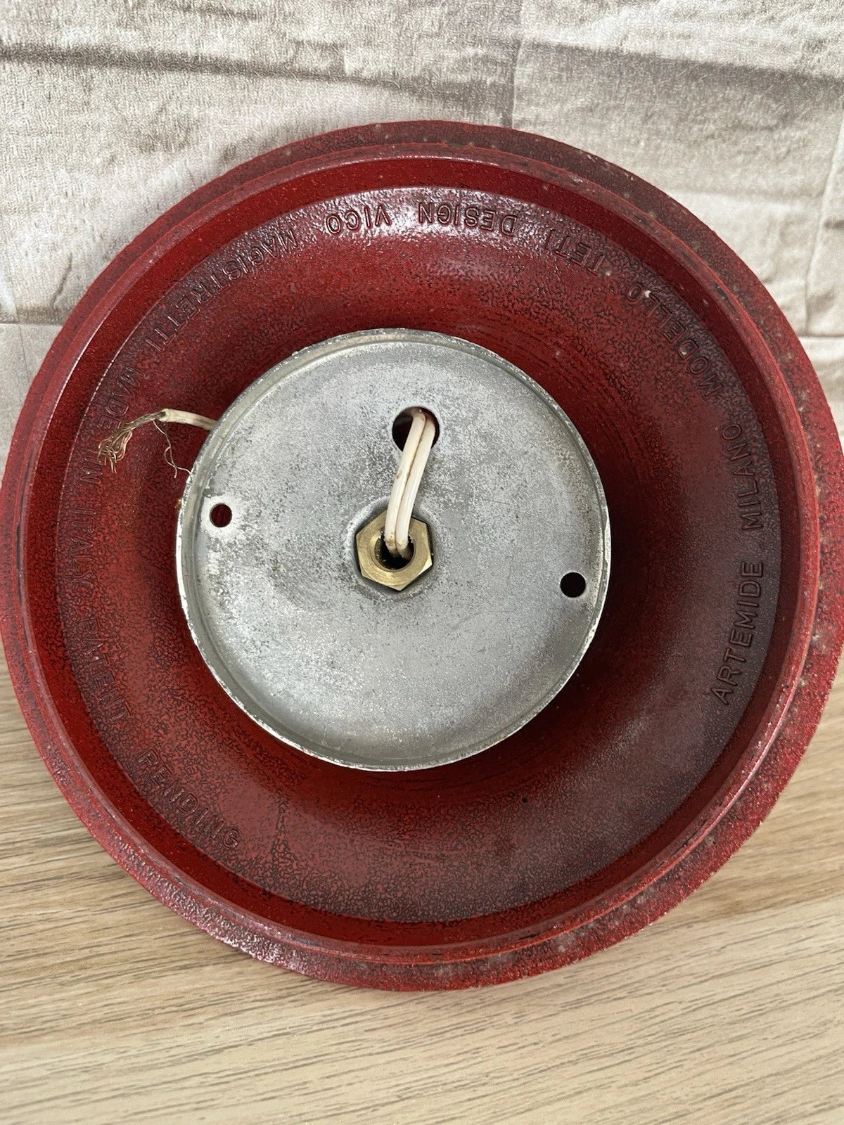 Lampada Da Muro Applique Teti Design Vico Magistretti Vintage Artemide Rossa