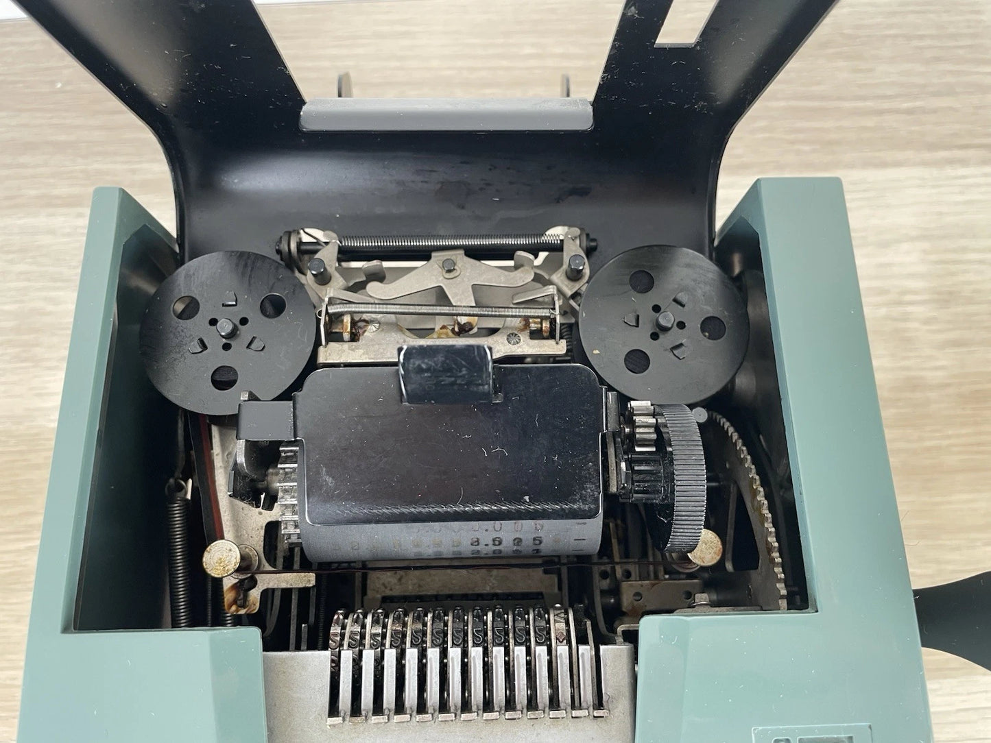 Calcolatrice Meccanica Manuale Olivetti Summa Prima 20 Epoca Anni '60 Azzurra