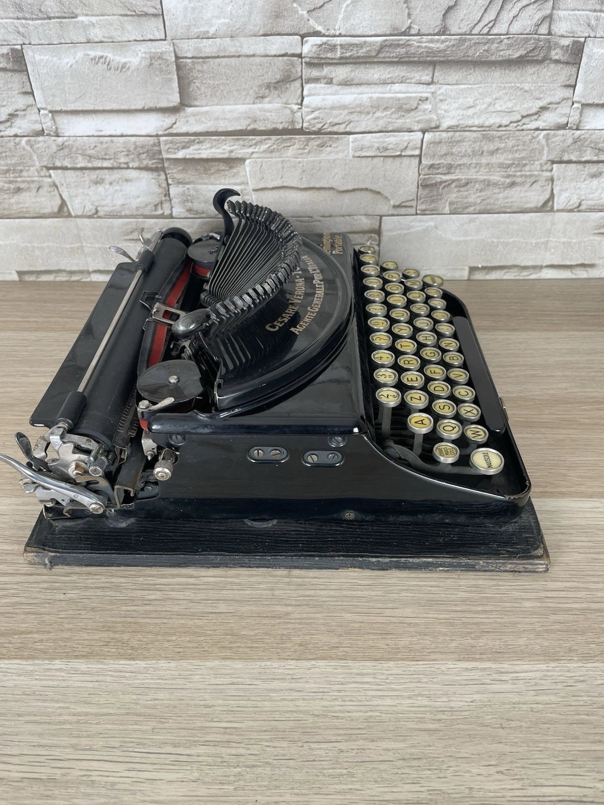 Macchina Da Scrivere Remington Portable Cesare Verona Torino Antica Anni 20 Nera