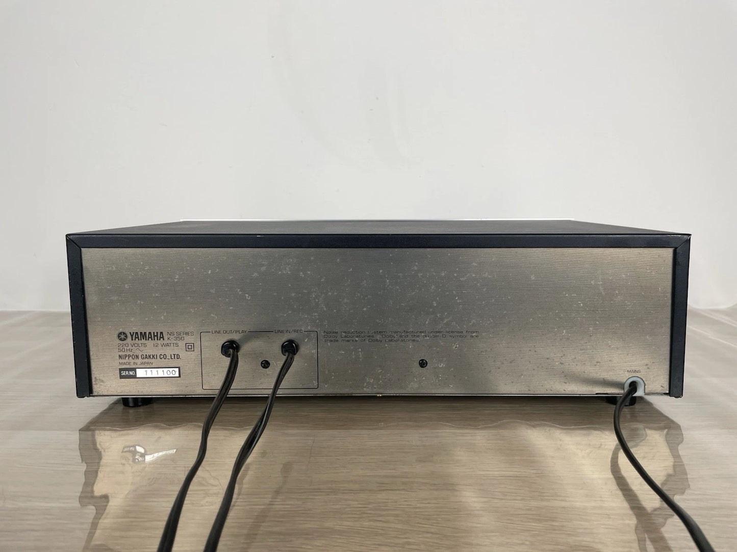 Piastra Cassette Yamaha K350 Lettore Musicassette Vintage Argento Nippon Gakki