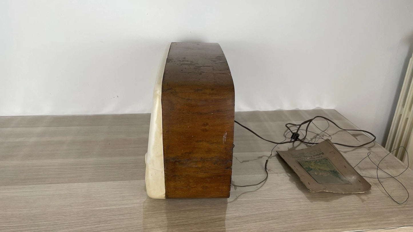 Antica Radio D'Epoca Minerva 525/2 Vintage Valvolare Anni 50 In Legno Solo AM