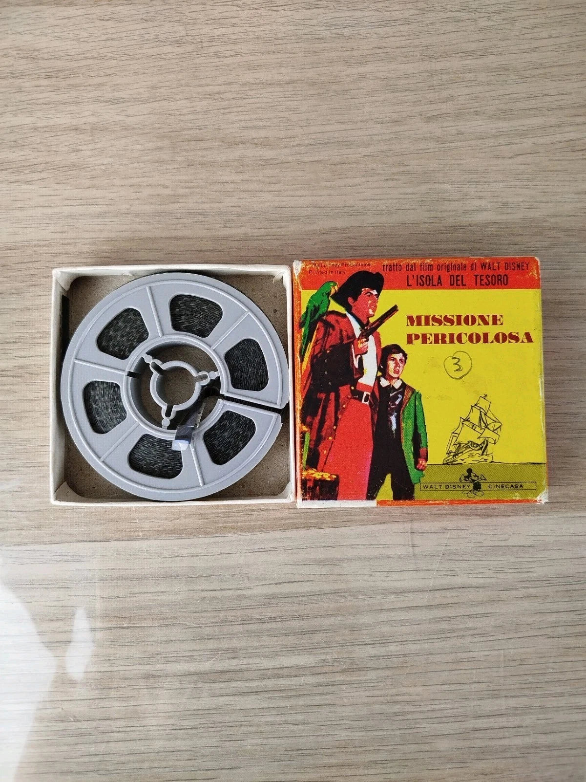 Pellicola Film Super 8 Missione Pericolosa Walt Disney L'Isola Del Tesoro Epoca