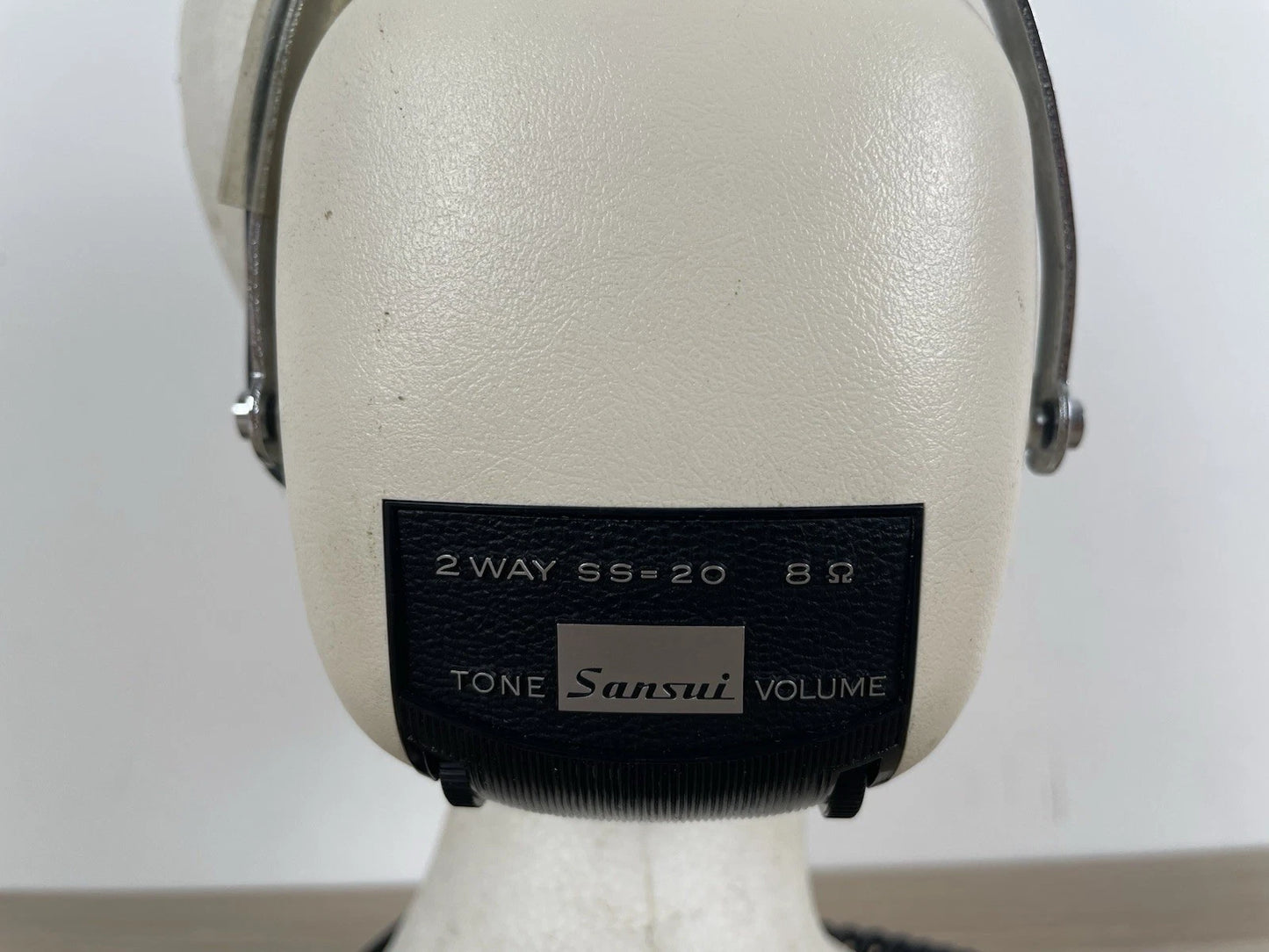 Cuffie Sansui SS L3 Vintage Epoca Anni 70/80 Giappone Bianco Testa Polistirolo