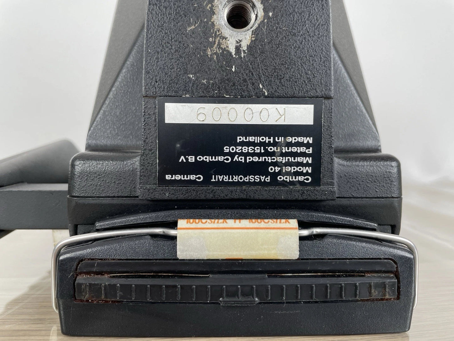 Cambo Passportrait Model 40 Fotocamera Istantanea Vintage Anni 70 Nero Fototessere