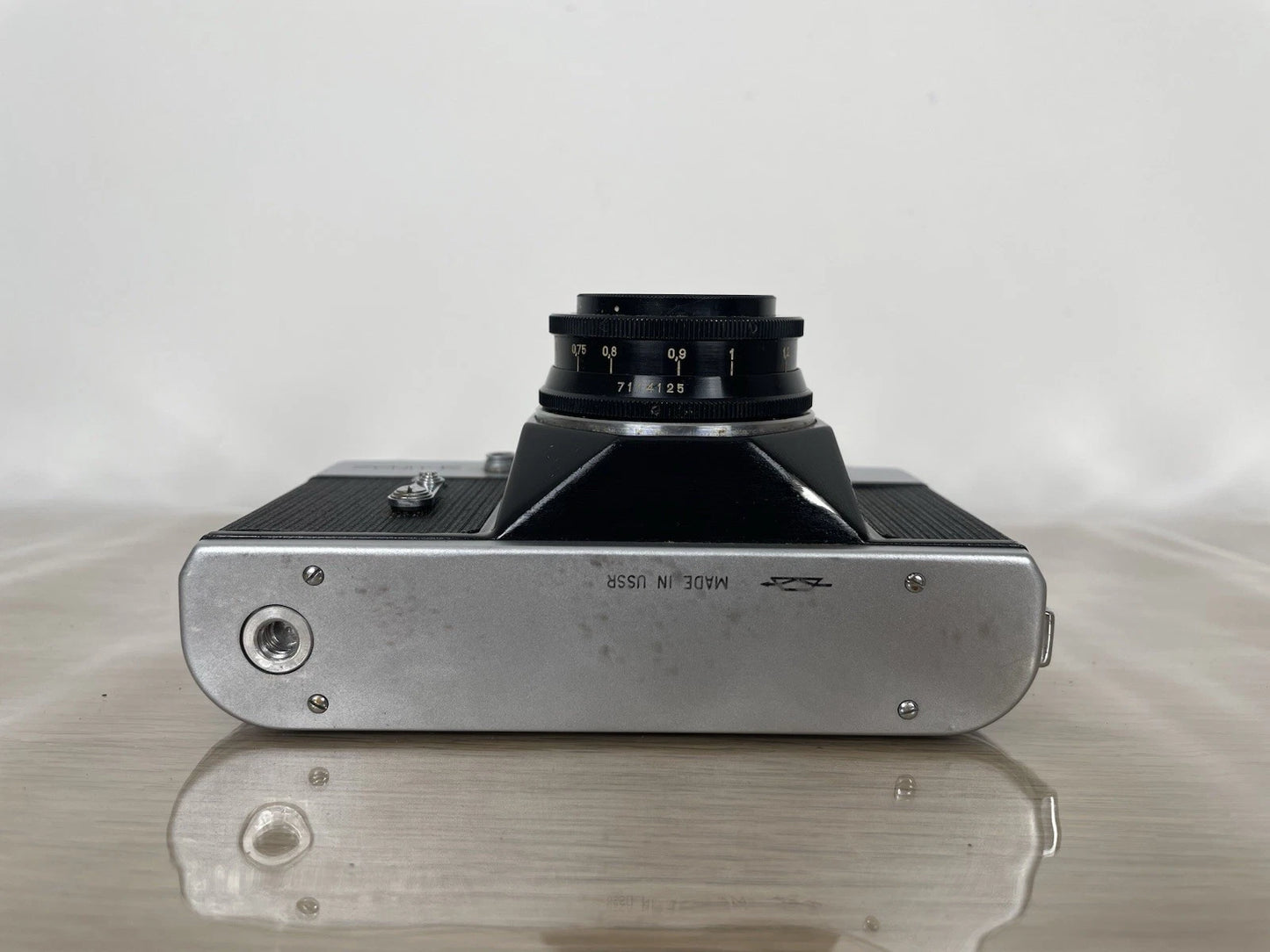 Fotocamera Analogica Zenit E Reflex 35mm URSS Anni 70 Nera Argento Con Custodia