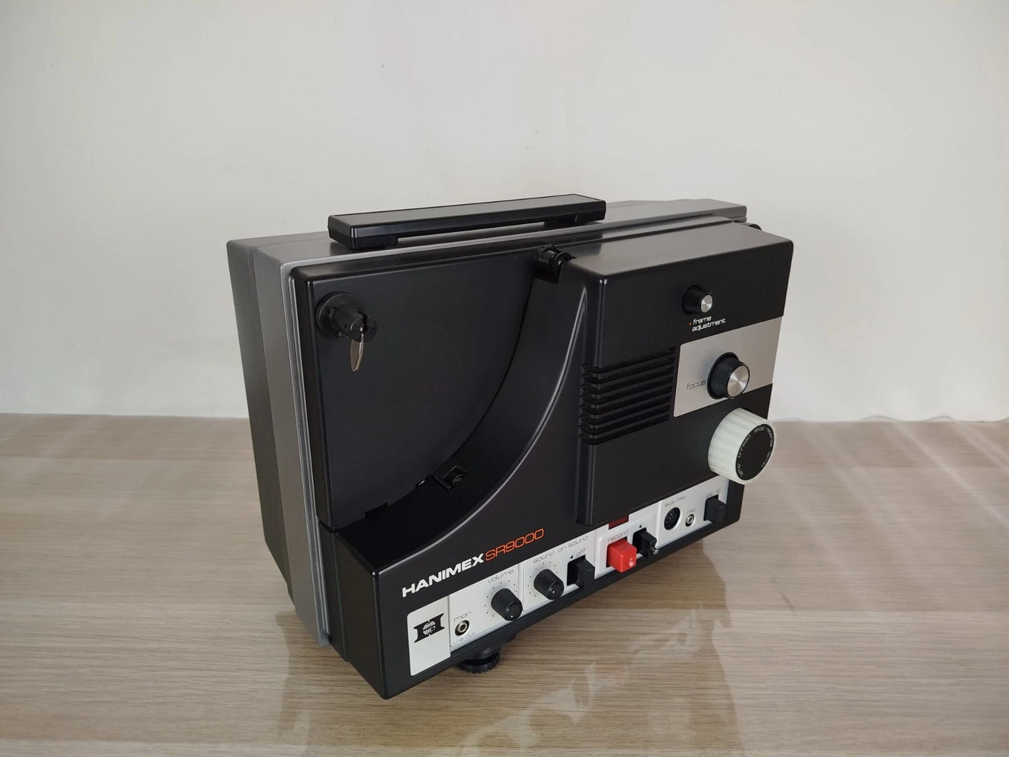 Proiettore Super 8mm Sonoro Hanimex Sr 9000 Vintage Custodia Cavo Scatola Microfono