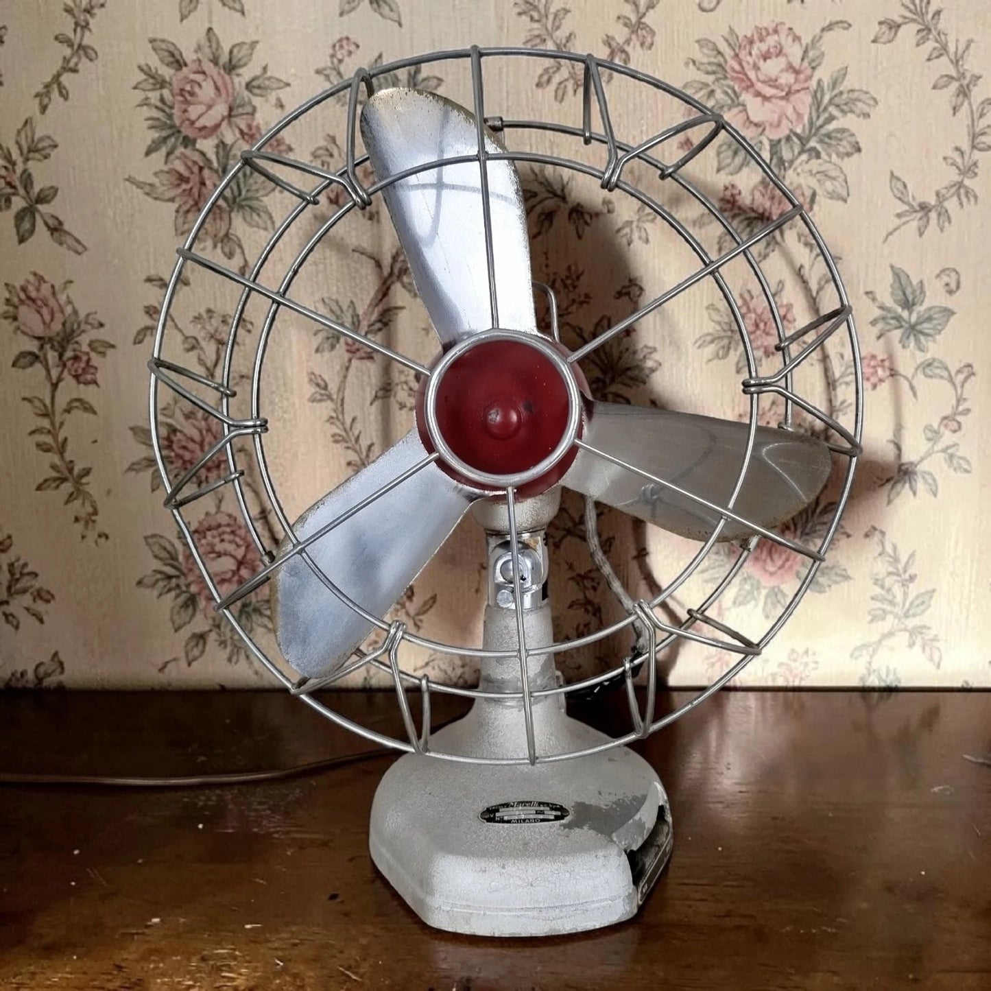 Ventilatore Ercole Marelli & C. SpA Milano Vintage Epoca Anni '30 Grigio Metallo