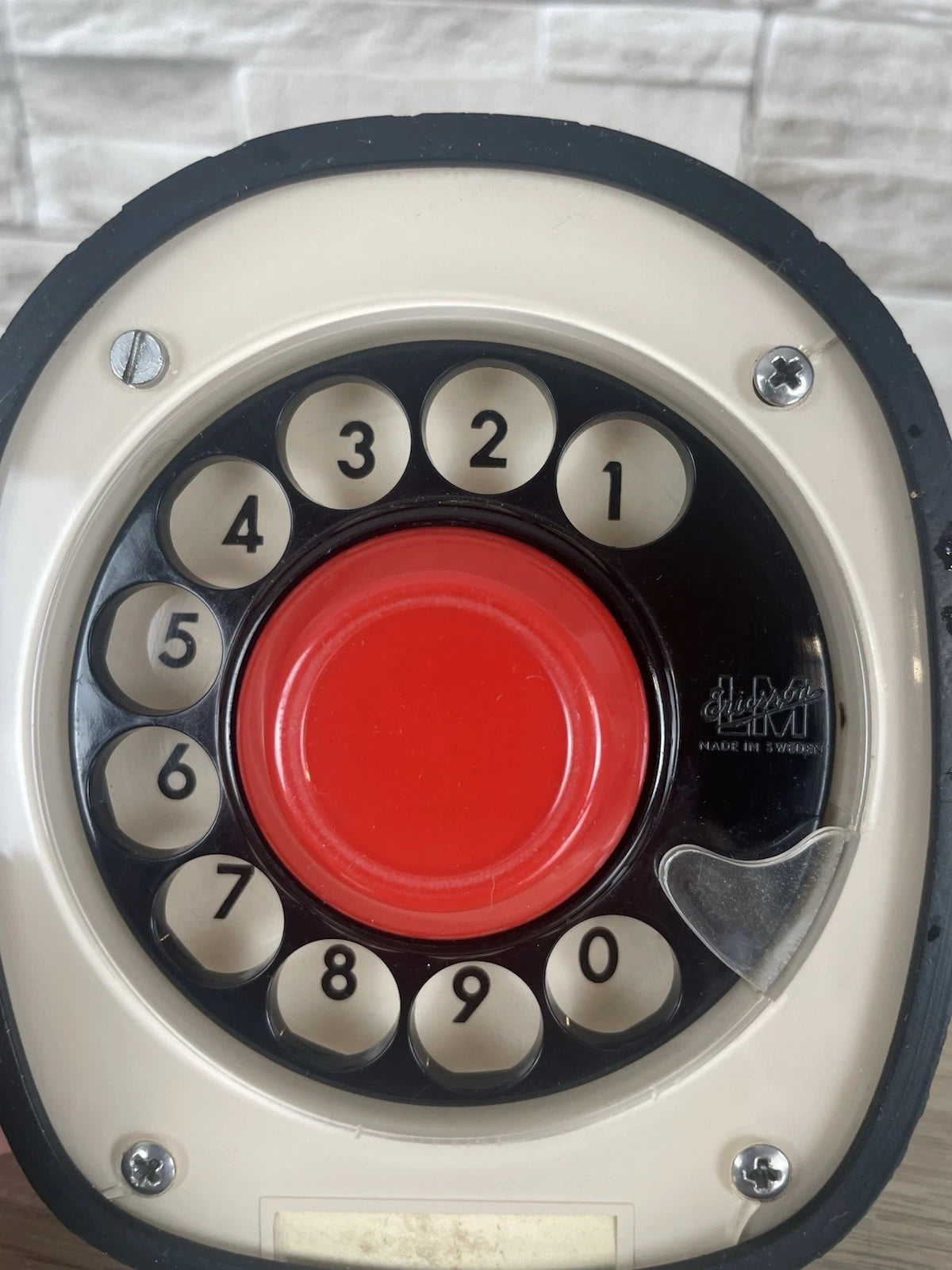 Telefono A Disco Ericsson Cobra Ericofon Vintage Epoca Anni 60 Bianco Design