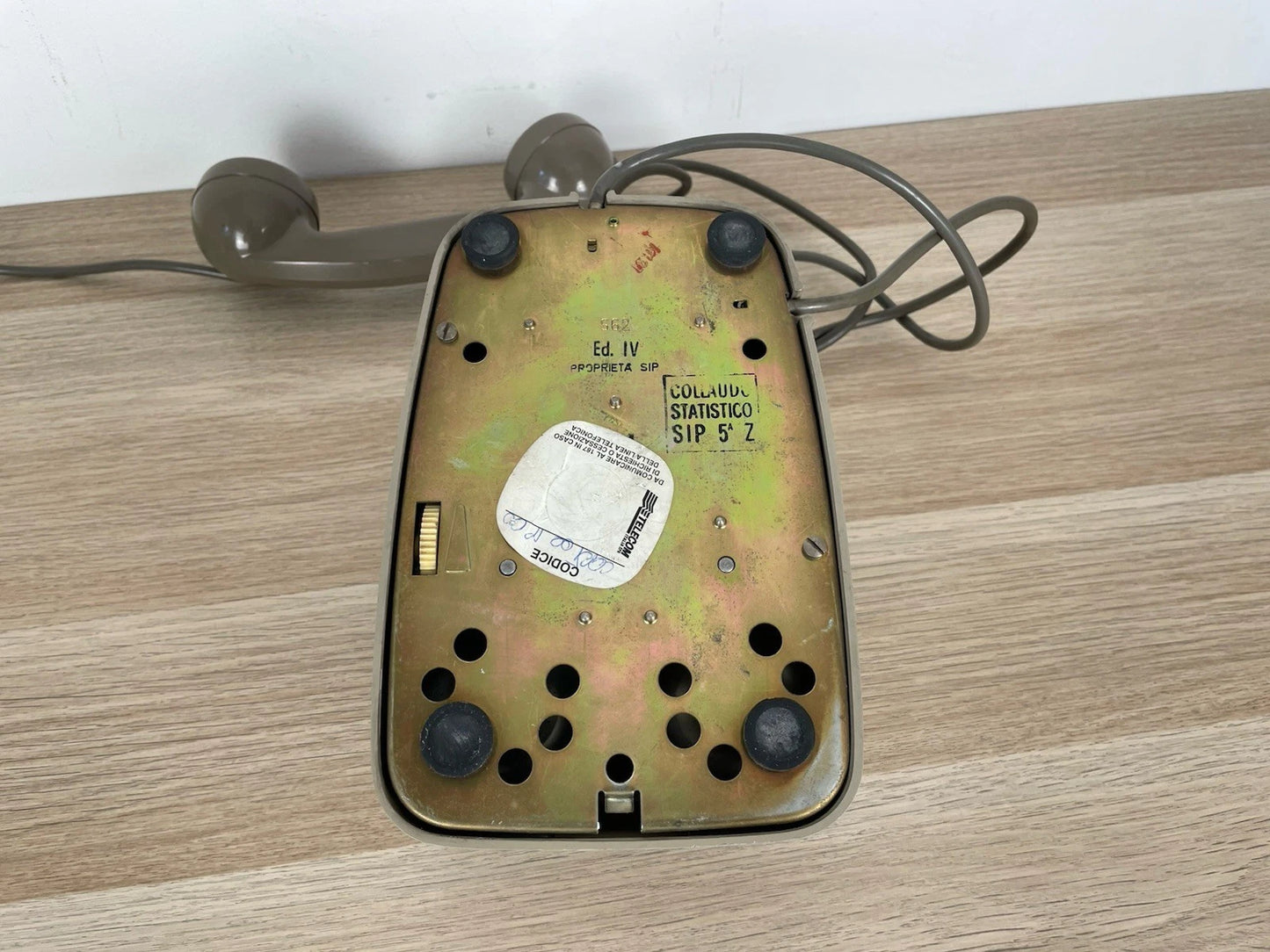 Telefono A Disco A Rotella Siemens Auso Telecomunicazioni S62 Bigrigio Vintage