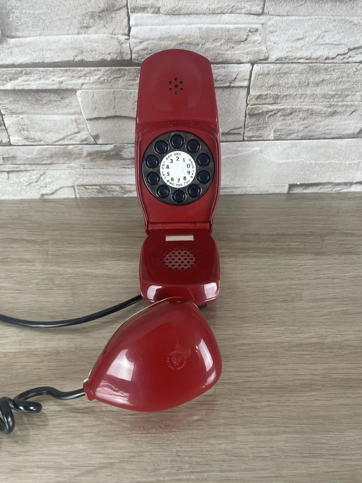 Telefono Grillo Rosso Bordeaux Design Zanuso Sapper Vintage A Disco Siemens Auso