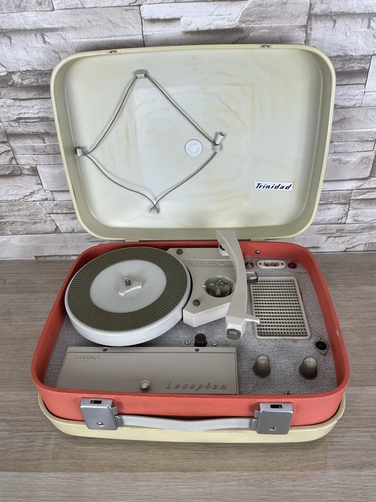 Fonovaligia Lesa Inverso LF 470 Trinidad Vintage Giradischi Valigetta Portatile