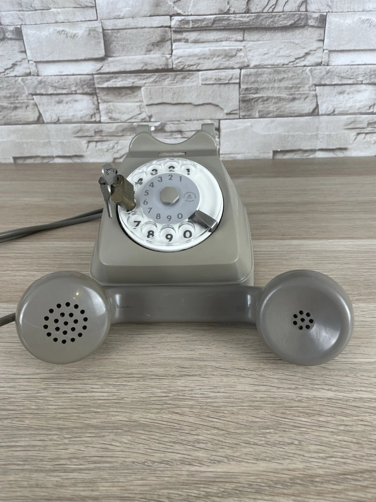 Telefono A Disco Auso Siemens 62 Design Lino Saltini Bigrigio Vintage Anni 60