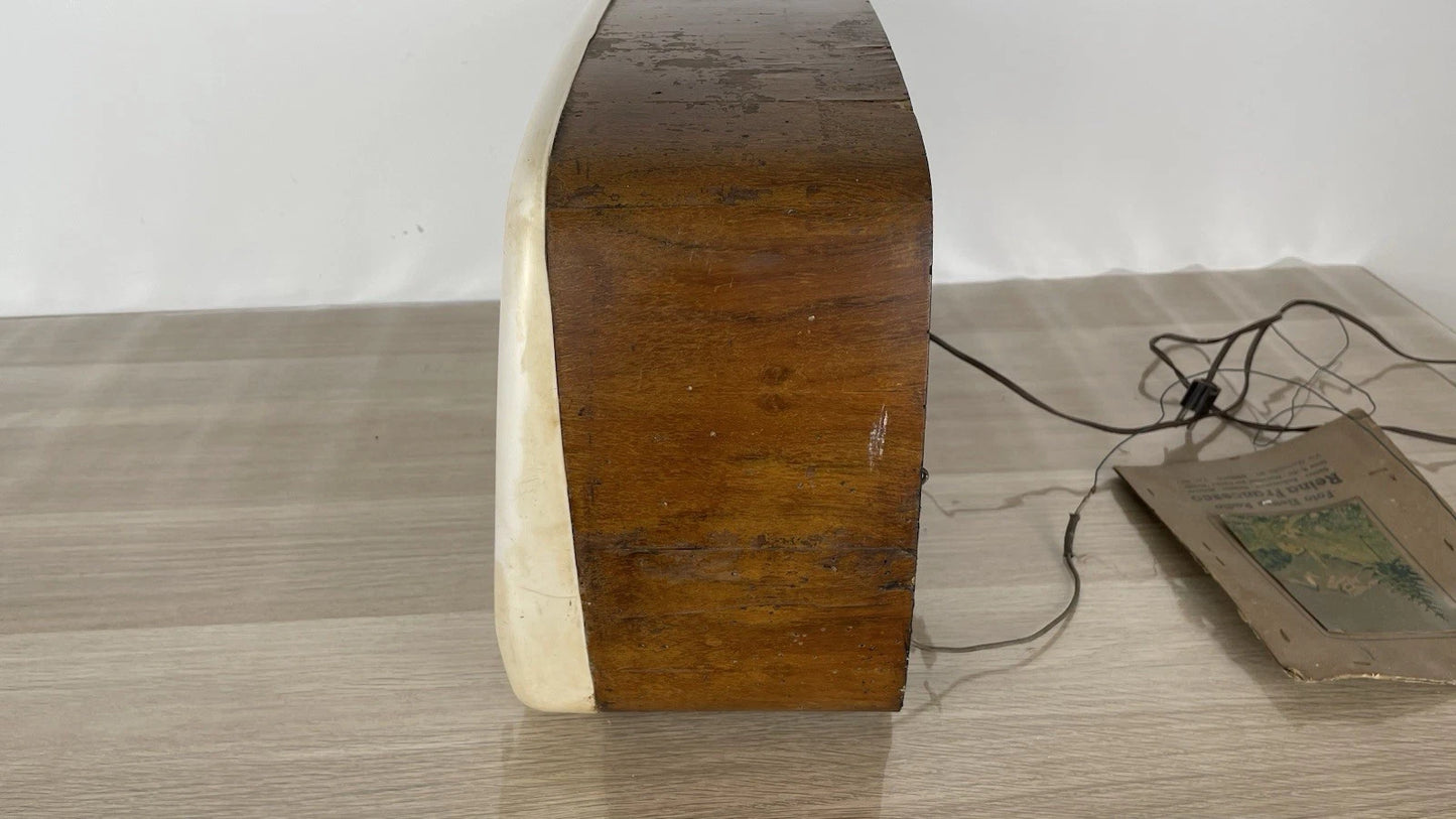 Antica Radio D'Epoca Minerva 525/2 Vintage Valvolare Anni 50 In Legno Solo AM