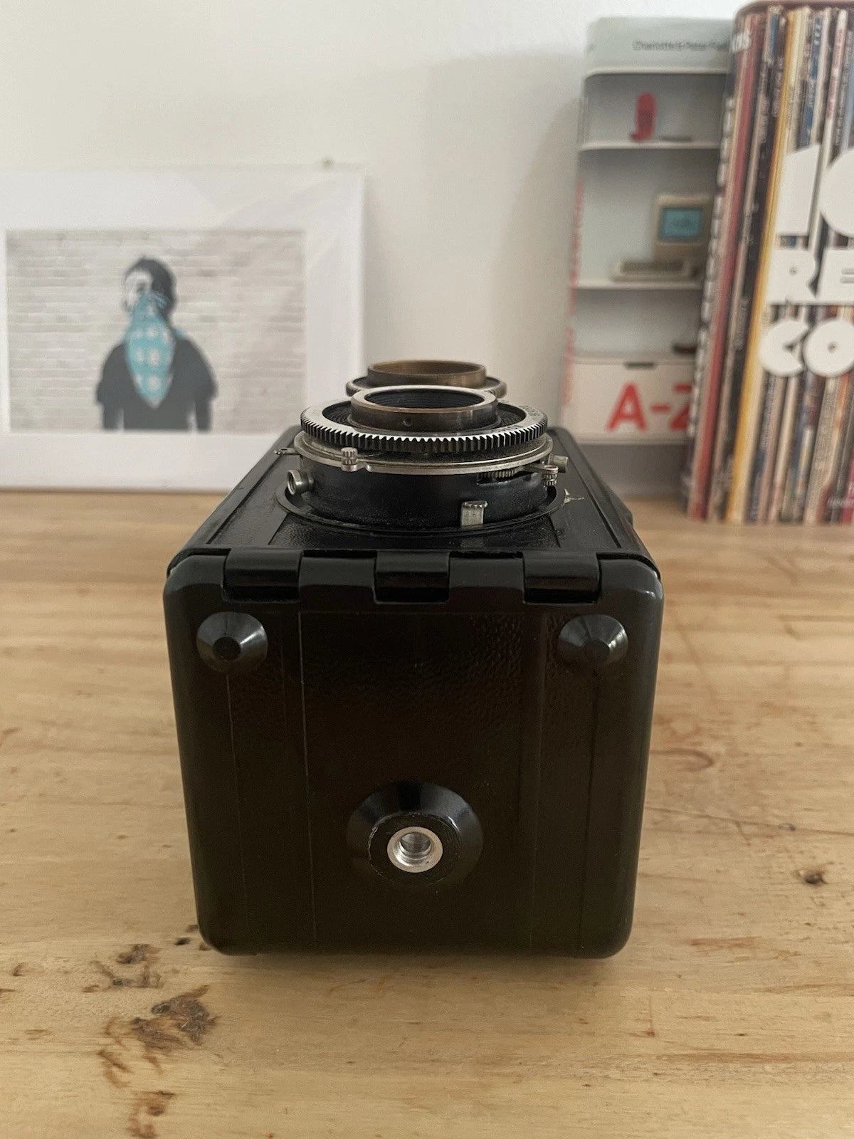 Fotocamera Biottica Lubitel 2 Vintage Epoca Anni 60 6x6 Nera TLR Pellicola 120