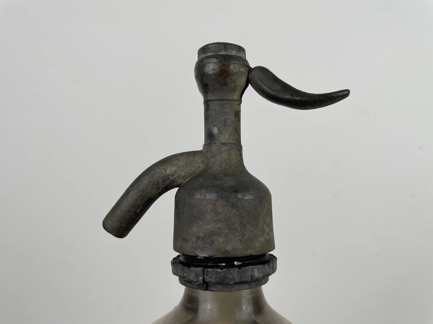 Antico Autoseltz In Vetro Sifone Seltz M Bozzetti Milano Bianco Epoca Anni 30