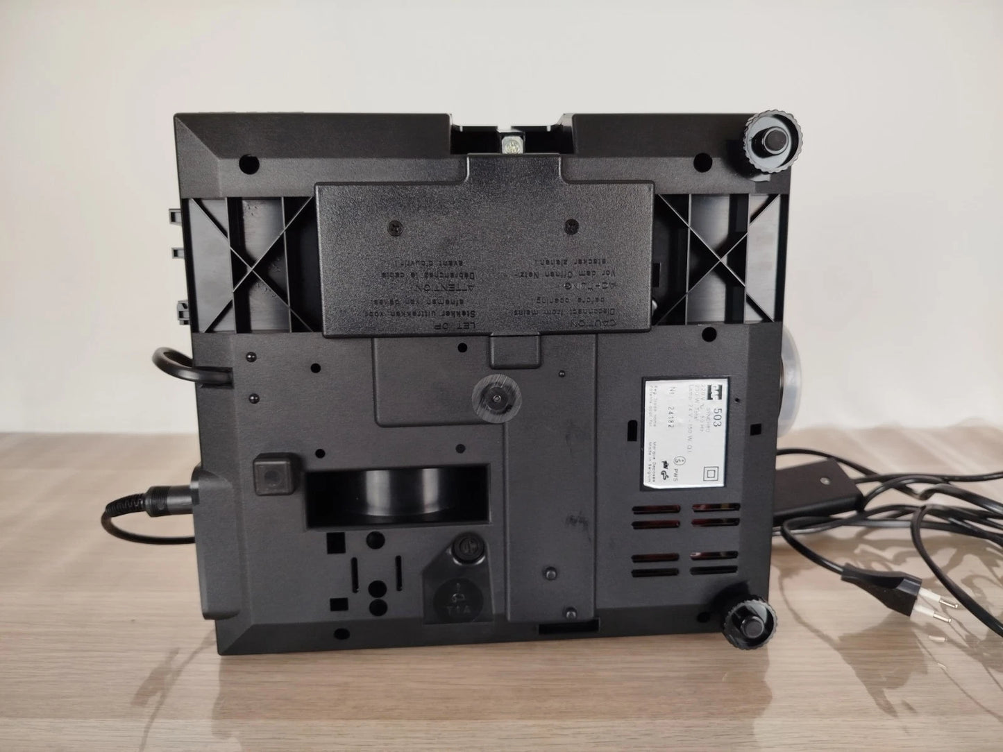 Proiettore Diapositive Gaf 503 Synchro Nero Vintage Con Telecomando Custodia