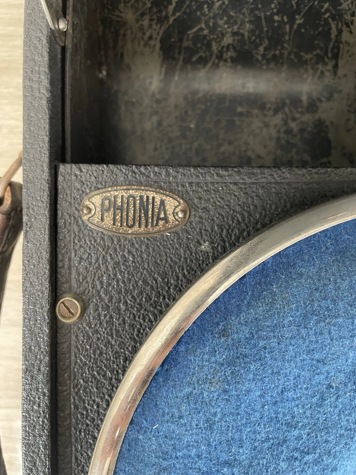 Grammofono Portatile Da Pic-Nic Valigetta Vintage Epoca Anni '30 Phonia 78 Giri
