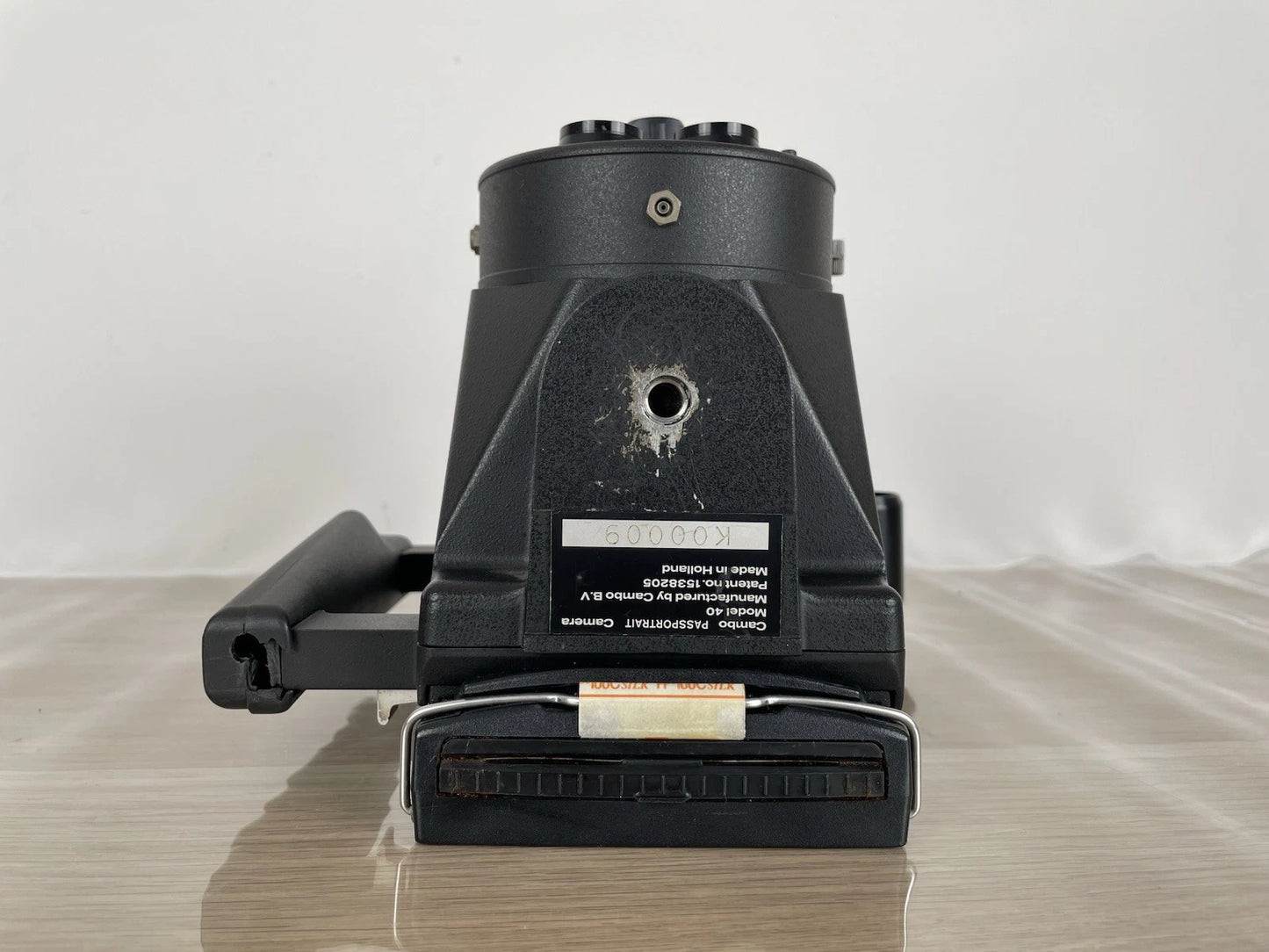 Cambo Passportrait Model 40 Fotocamera Istantanea Vintage Anni 70 Nero Fototessere