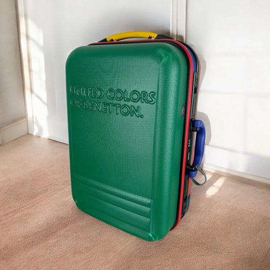 Valigia Rigida Trolley United Colors Of Benetton Verde Rosso Colorato Anni 80/90