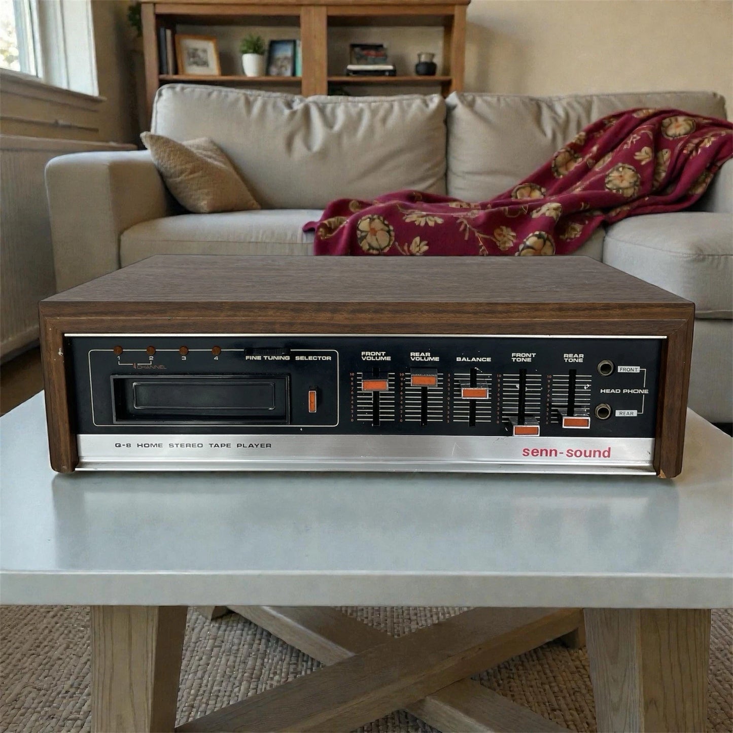 Lettore Cassette Amplificatore Q-8 Home Stereo 8 Tape Player Senn Sound Heq-201