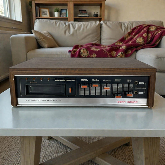Lettore Cassette Amplificatore Q-8 Home Stereo 8 Tape Player Senn Sound Heq-201