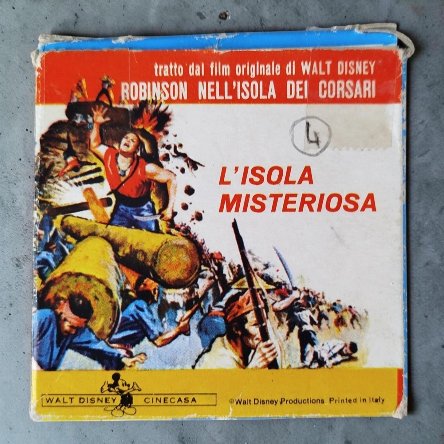 Pellicola Super 8 Film L'Isola Misteriosa Walt Disney Robinson Nell'Isola Raro