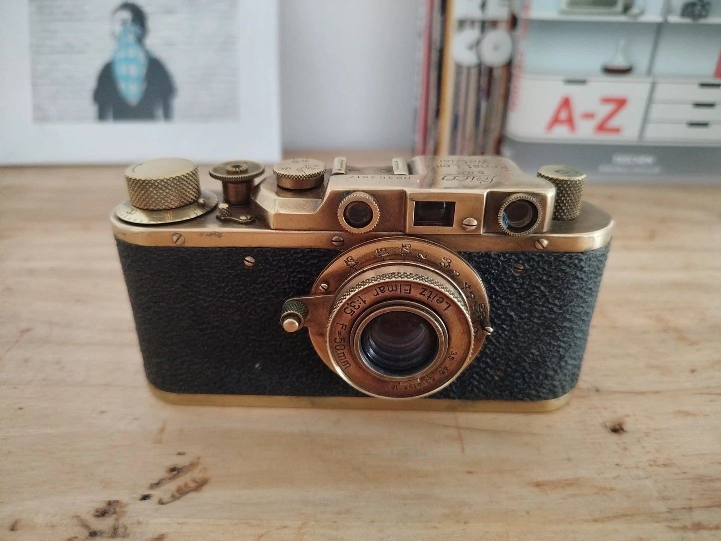 Fotocamera Analogica Leica IIIa Ernst Leitz Wetzlar Anni 30 Matricola 303617 Oro