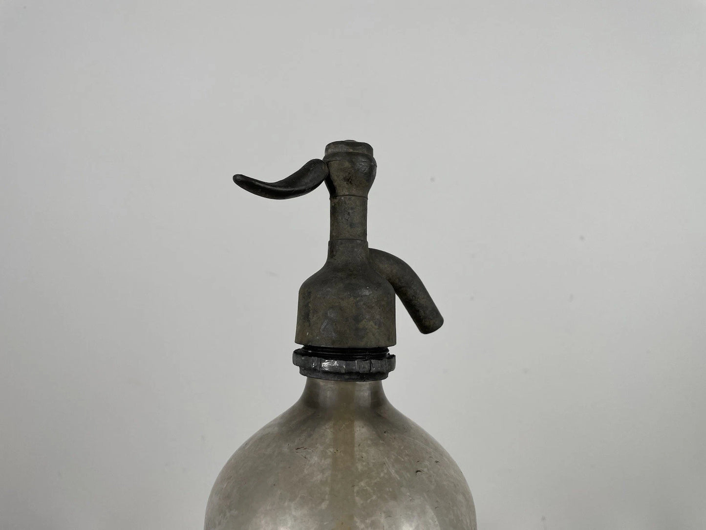 Antico Autoseltz In Vetro Sifone Seltz M Bozzetti Milano Bianco Epoca Anni 30