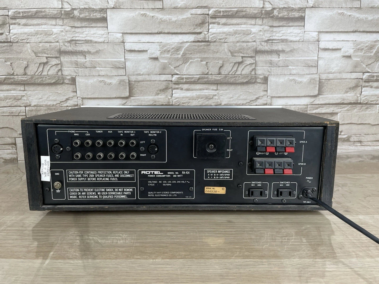 Amplificatore Integrato Rotel RA-414 Stereo HiFi Argento Vintage Anni 70 Japan
