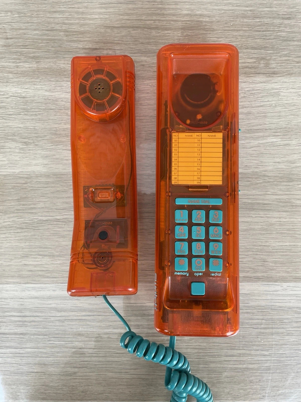 Telefono Fisso Swatch Twin Phone Deluxe Model Arancione 1989 Vintage Phone