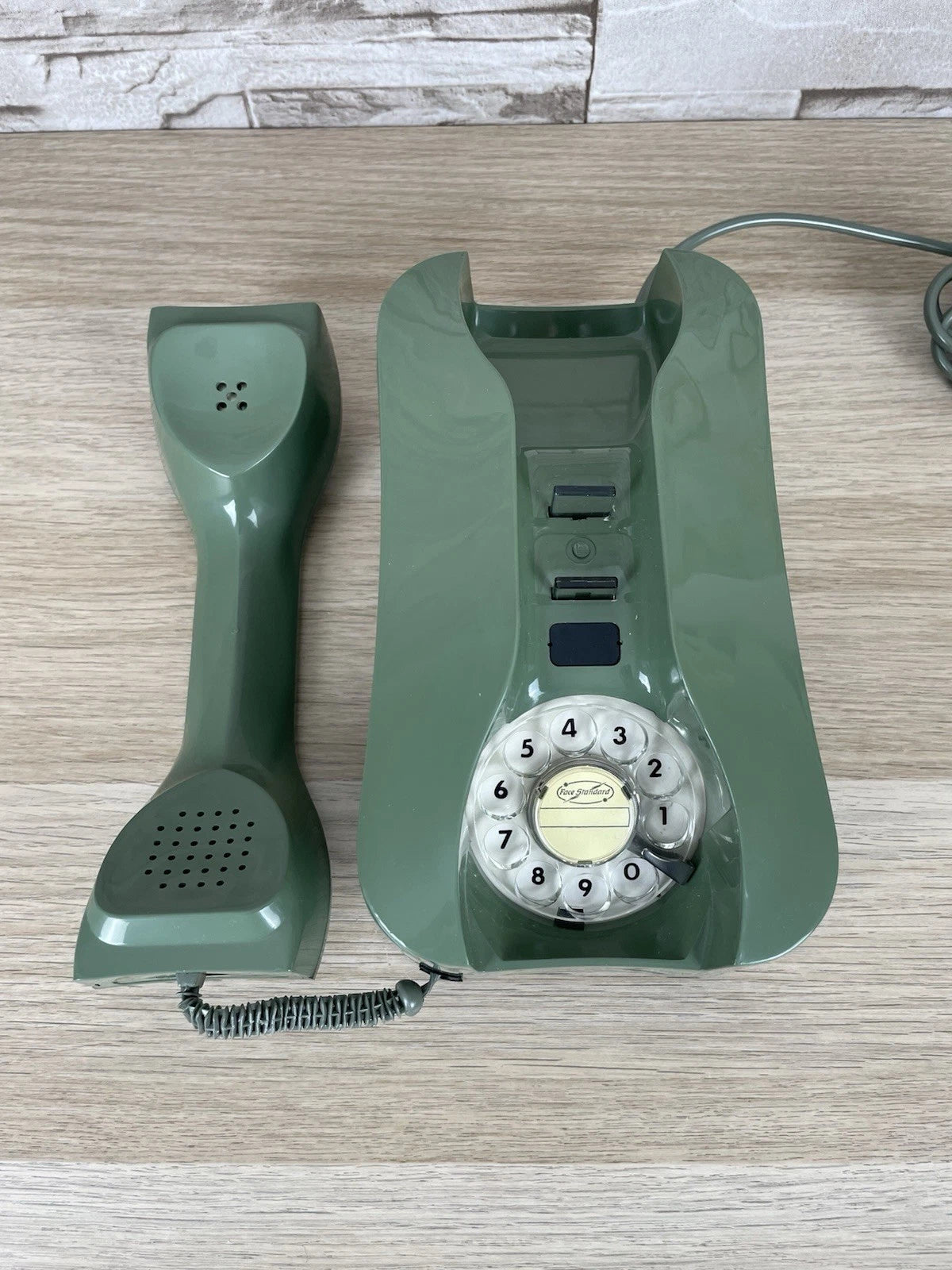 Telefono Face Standard Jewel Box Verde Fisso A Disco Vintage Epoca Anni 60