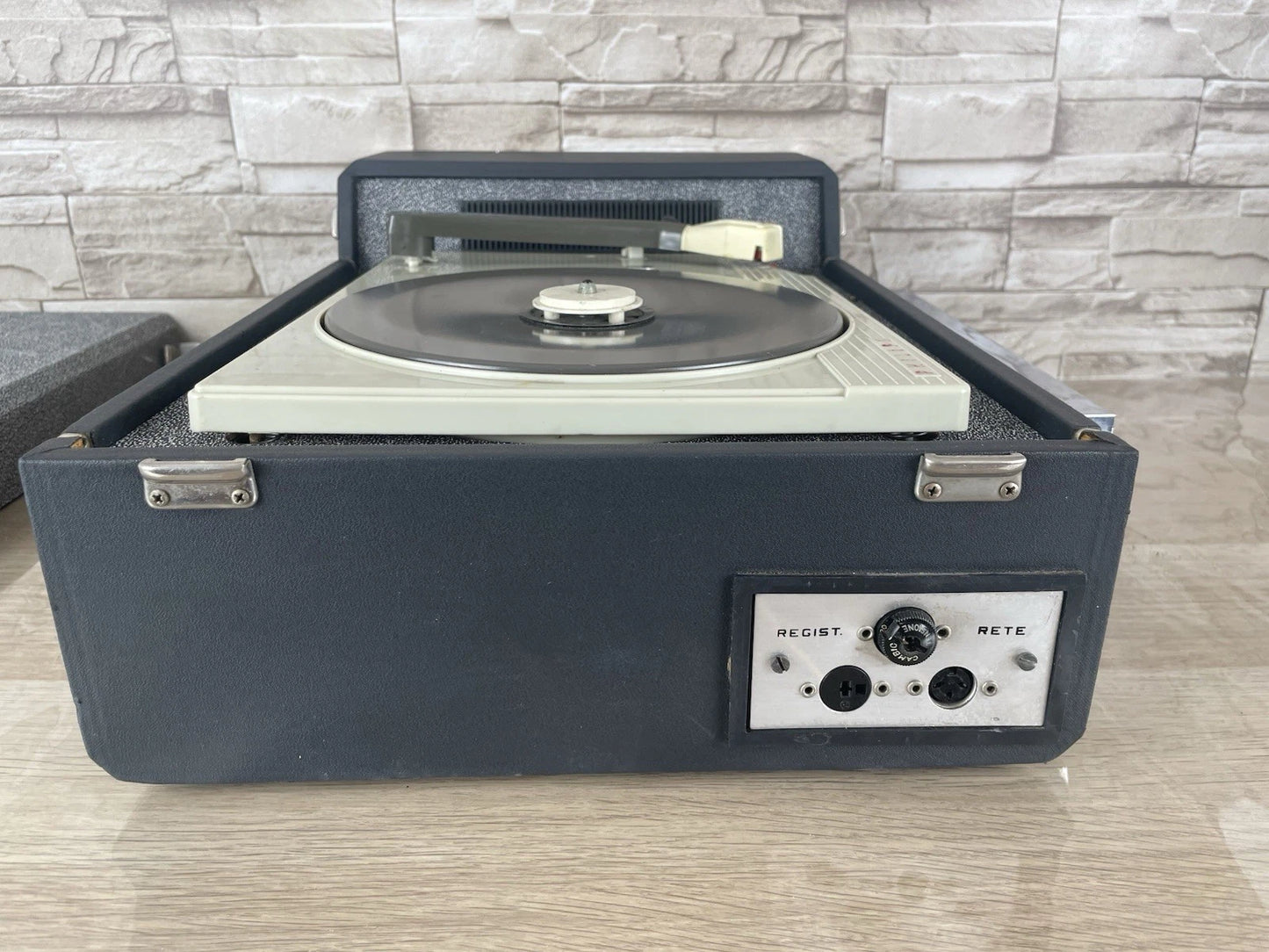 Fonovaligia Philips Uranya HiFi Giradischi Per Pezzi Di Ricambio Nera e Grigia