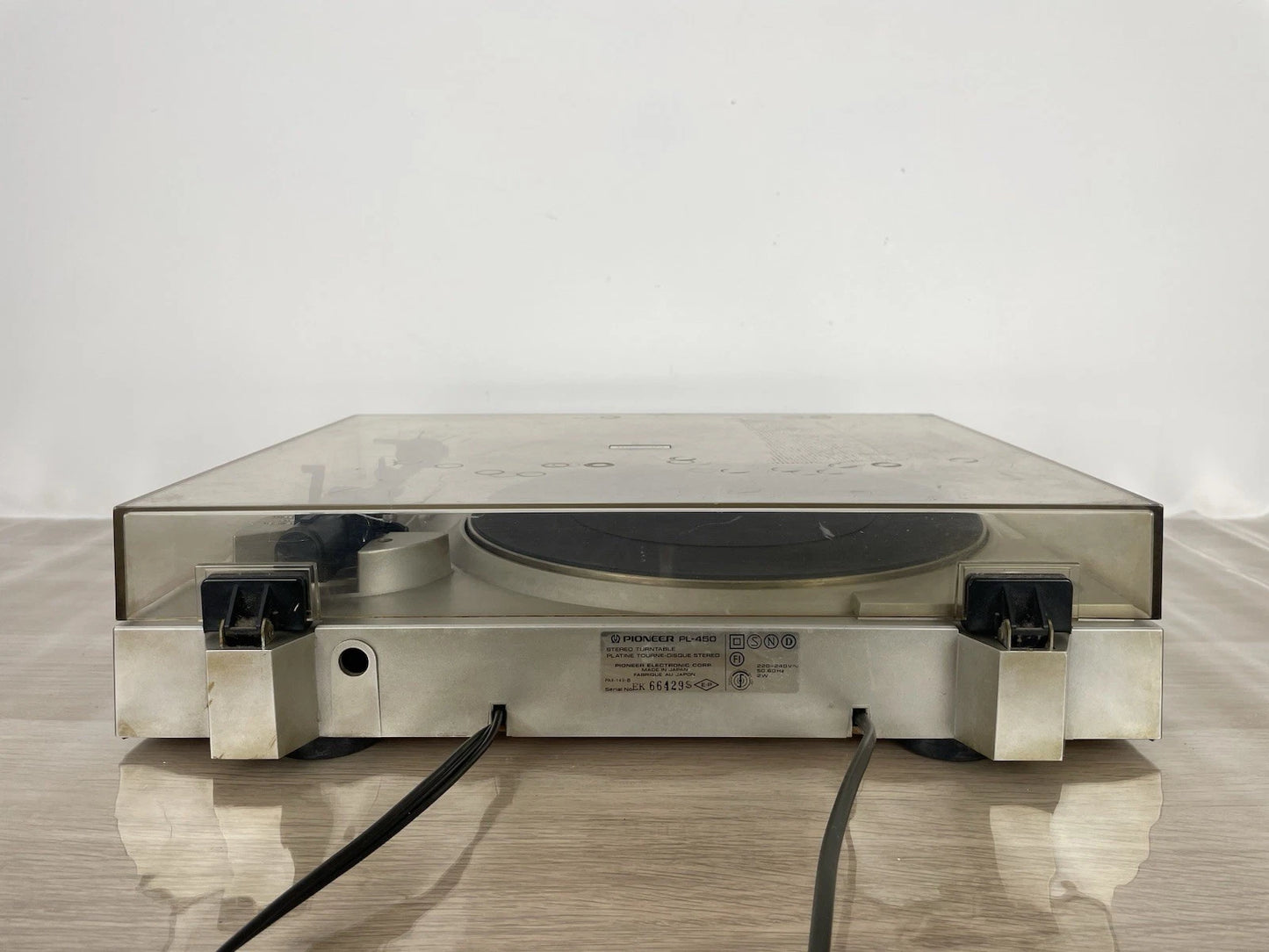Giradischi Pioneer PL-450 Vintage Giappone Anni 80 Per Vinili Dischi 33 45 Giri