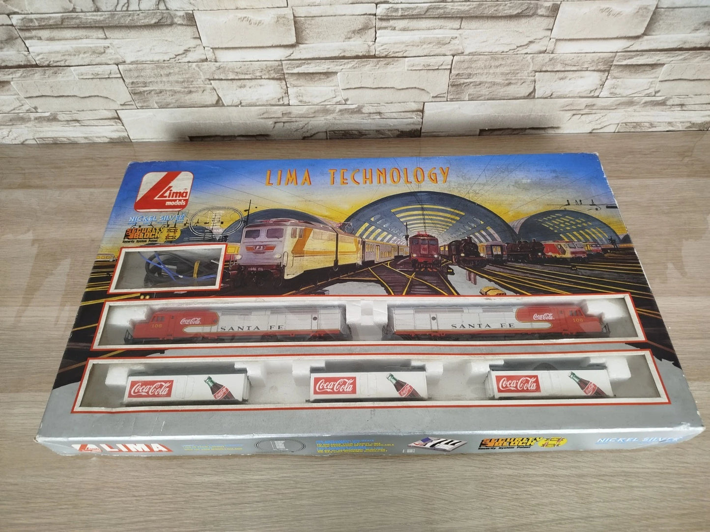 Trenino Elettrico Lima Coca Cola Santa Fe Vintage HO con Scatola Originale