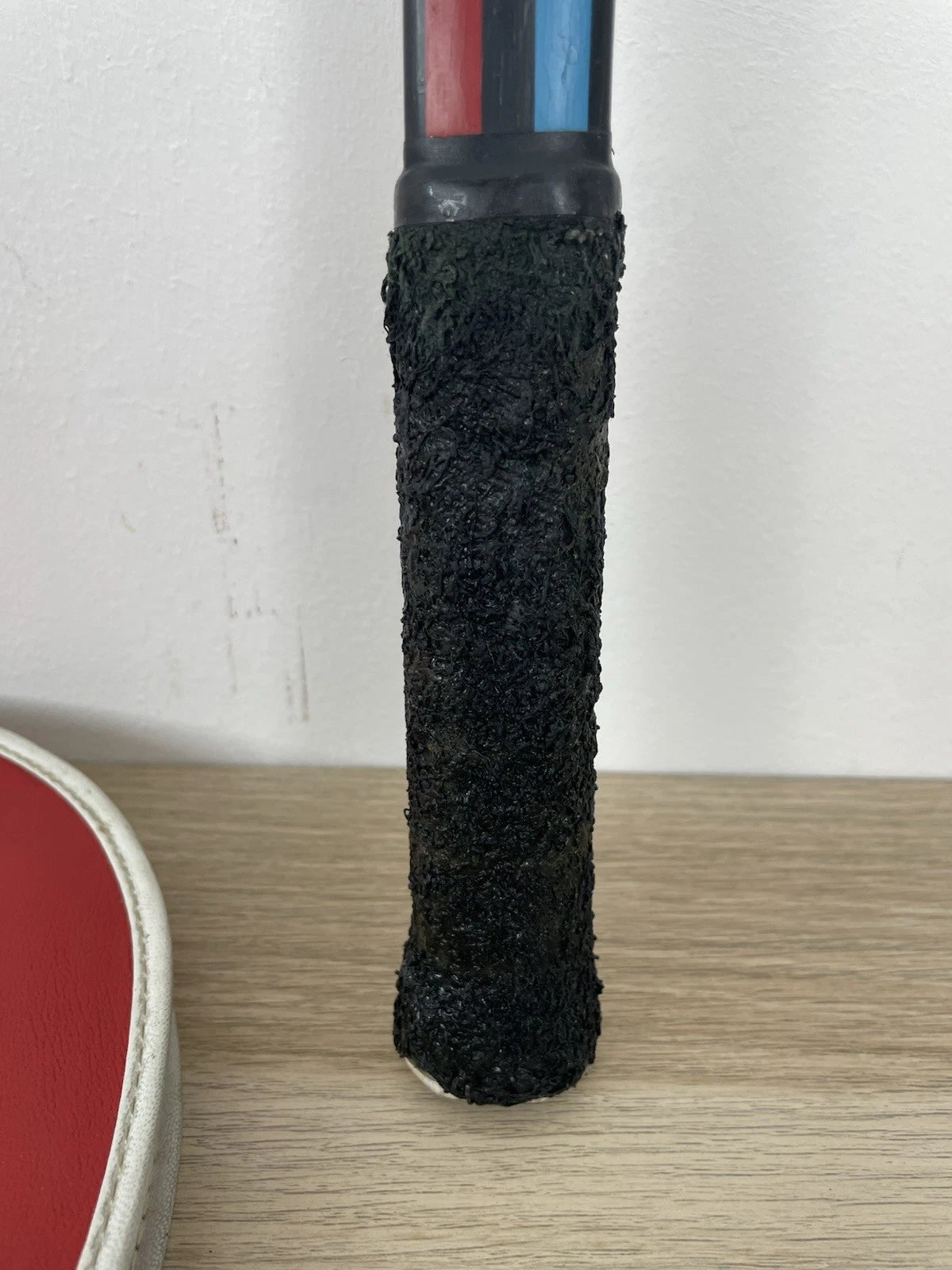 Racchetta Da Tennis Dunlop 41/8" Made In England Custodia Wilson Ecopelle Rossa