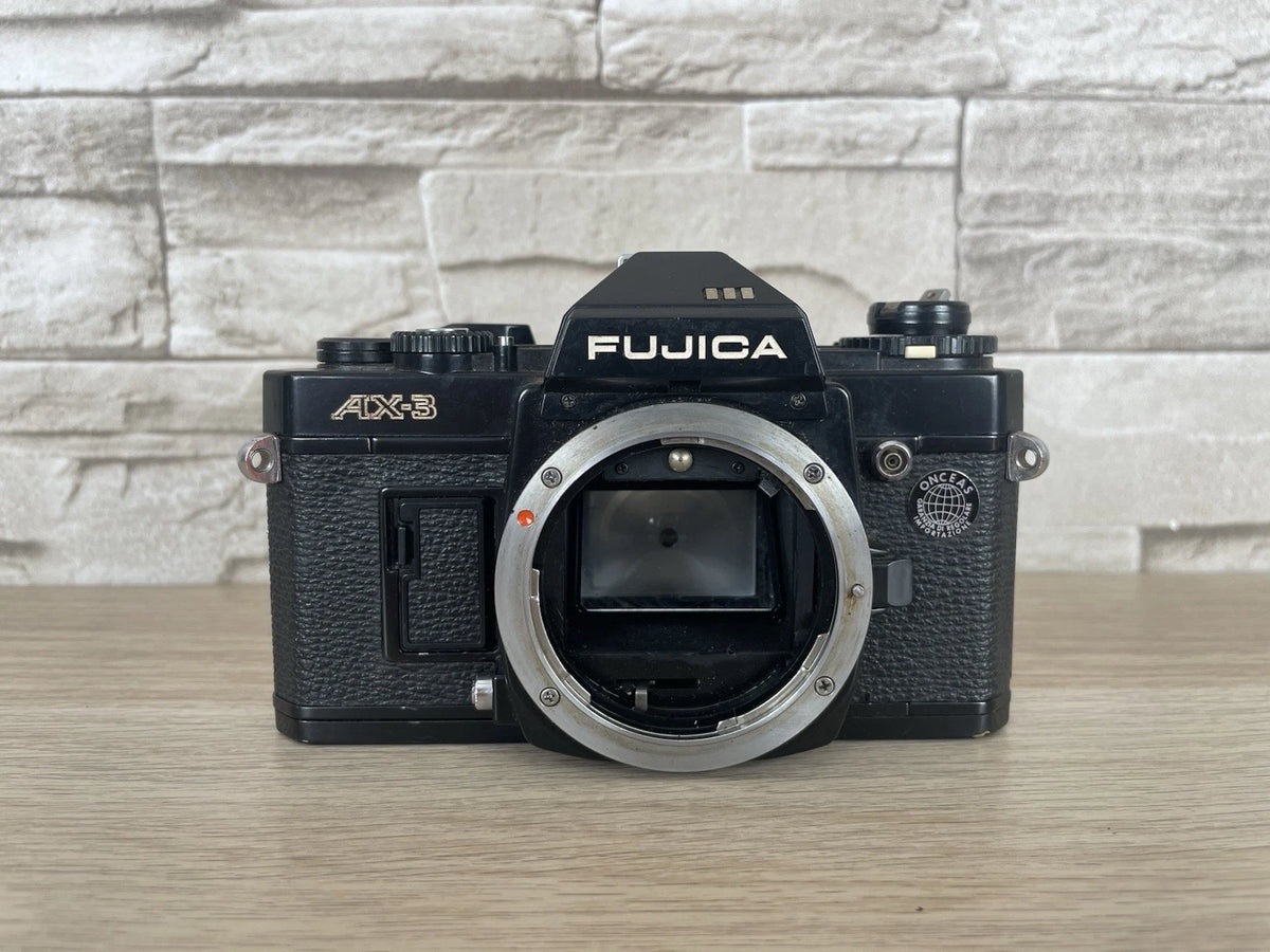 Fotocamera Analogica Fujica AX-3 35mm Reflex Solo Corpo Macchina Nero Pellicola