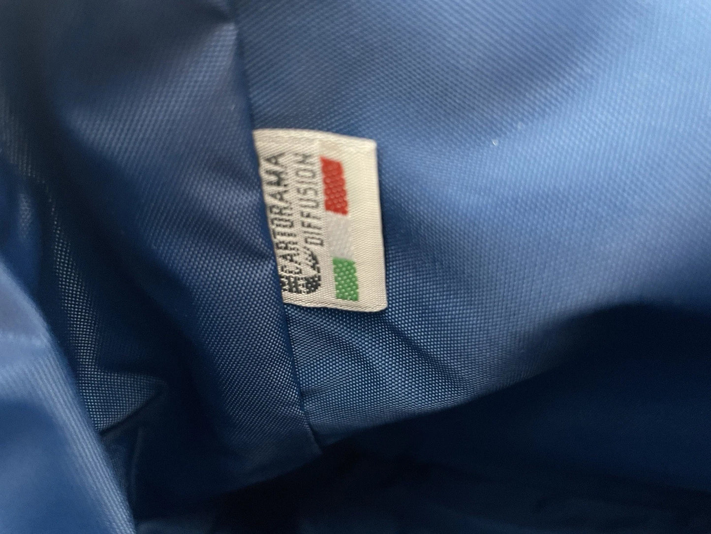 Borsa Naj Oleari I Love No Azzurra PVC Postina Tracolla Vintage Cartella Scuola