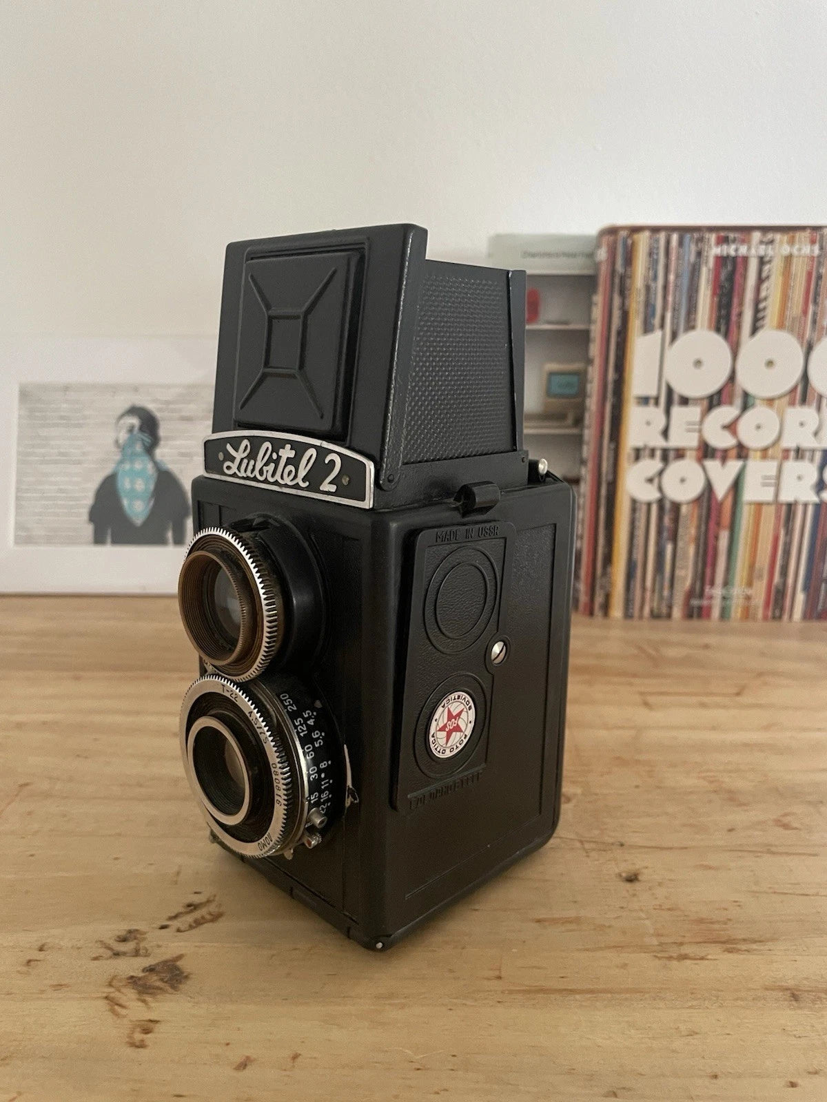 Fotocamera Biottica Lubitel 2 Vintage Epoca Anni 60 6x6 Nera TLR Pellicola 120