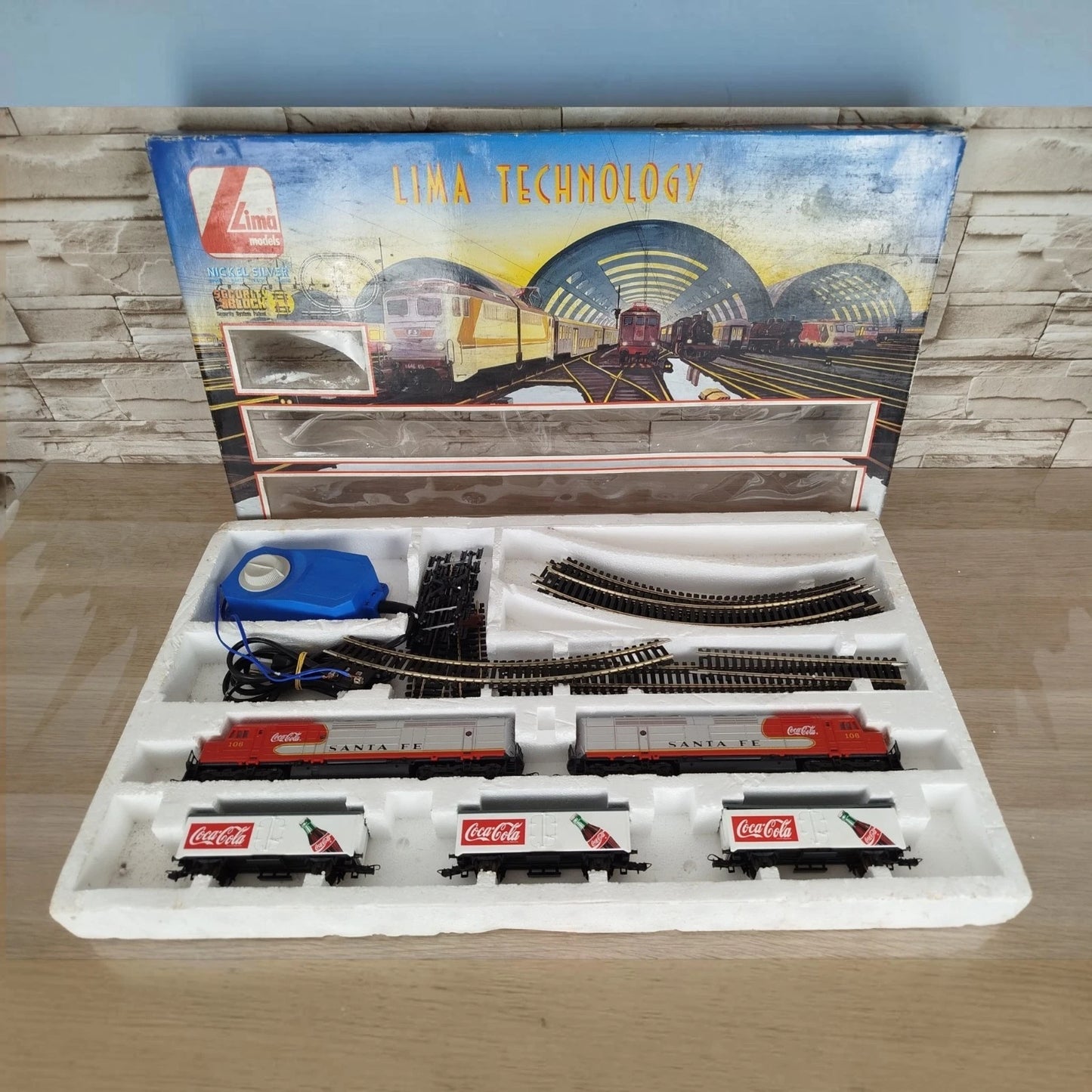 Trenino Elettrico Lima Coca Cola Santa Fe Vintage HO con Scatola Originale