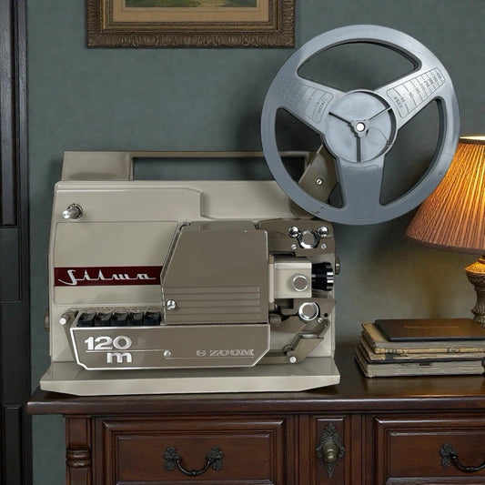 Proiettore Silma 120 m 8 Zoom Super 8 Vintage Epoca Anni 60 + Cavo Bobina Rivoli