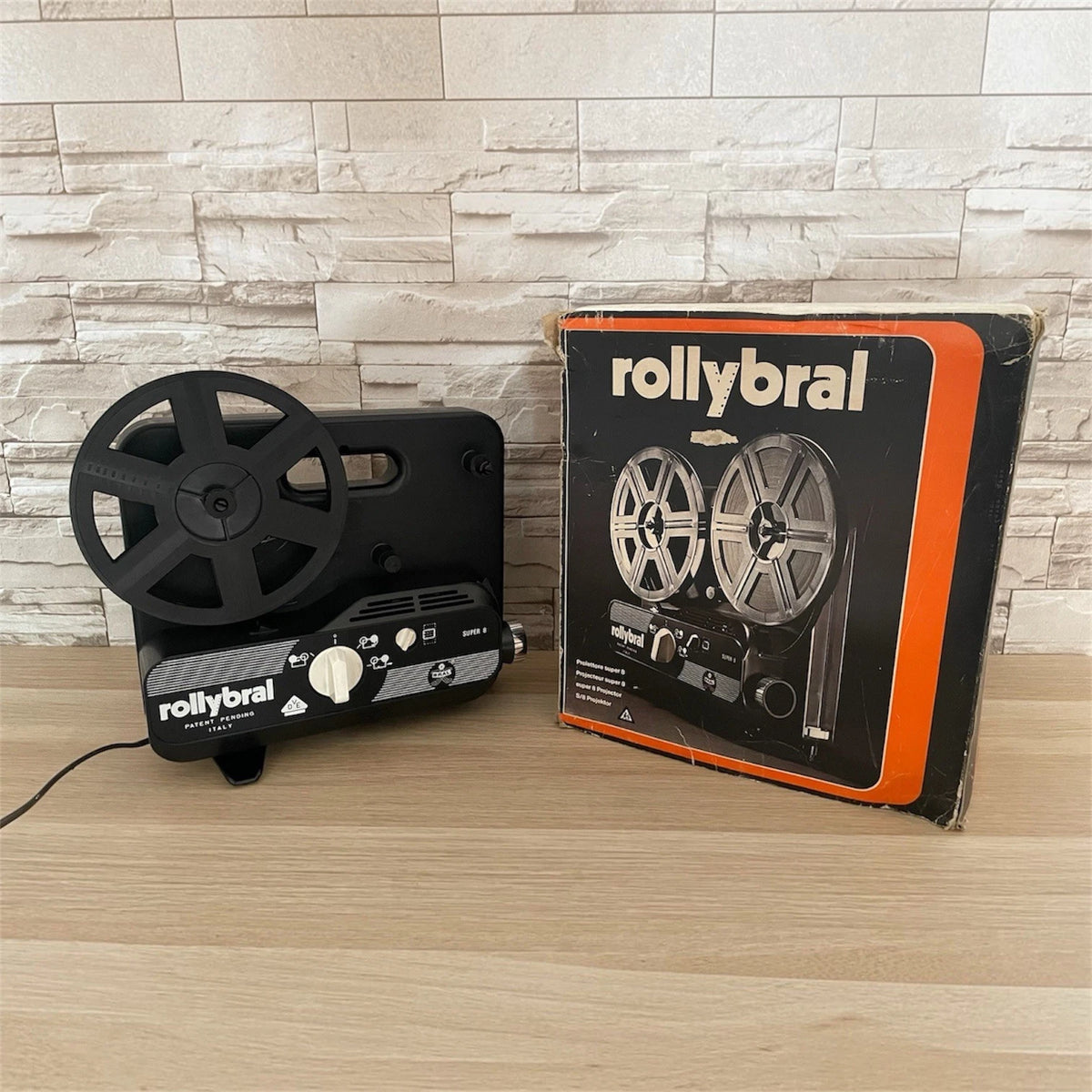Proiettore Giocattolo Rollybral Vintage Anni '70 Super 8 Per Pezzi Di Ricambio