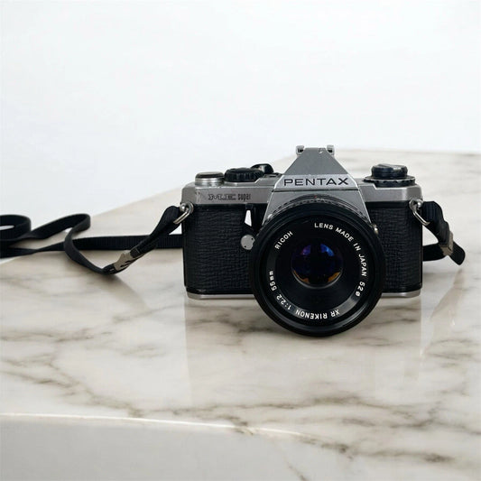 Fotocamera Analogica Pentax Me Super Macchina Foto Reflex 35mm Obiettivo Ricoh