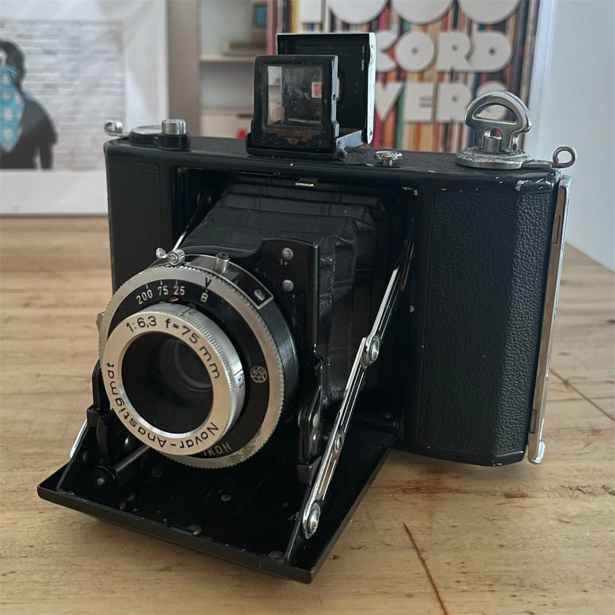 Fotocamera A Soffietto Zeiss Ikon Nettar 515/16 Vintage Anni 40/50 Nera 6x6