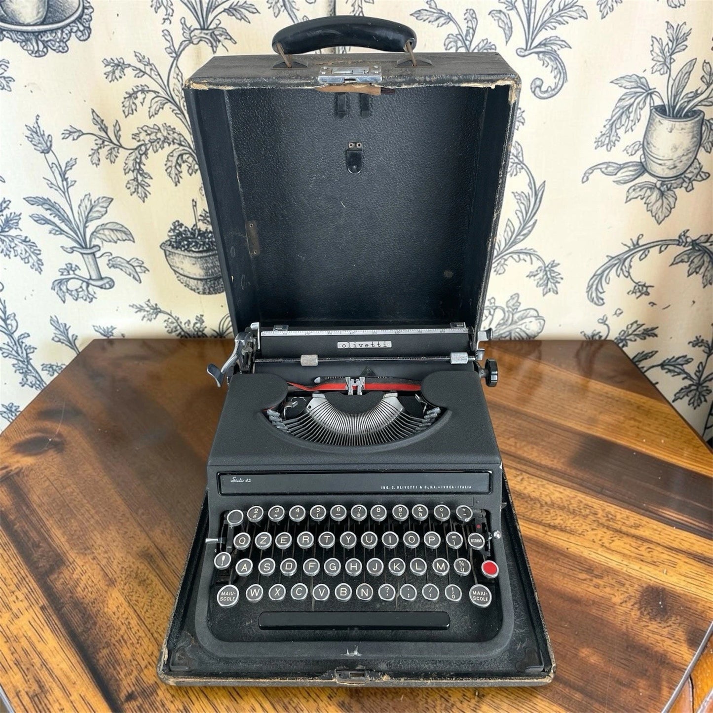 Macchina Per Scrivere Olivetti Studio 42 Vintage Epoca Anni 30 Design Nera