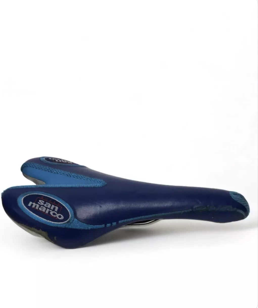 Sellino Per Bicicletta Da Corsa Selle San Marco Azzurro Blu Made In Italy