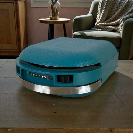 Mangiadischi Fonorette Vintage Epoca Anni 60 Azzurro Portatile Vinili 45 Giri giradischi