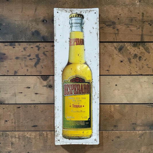 Insegna Di Metallo Da Muro Vintage Desperados Tequila Birra Cerveza
