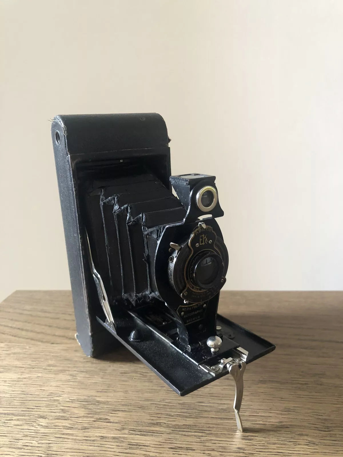 Antica Fotocamera a Soffietto Kodak Ball Bearing Shutter EKc Epoca 1910 USA Raro